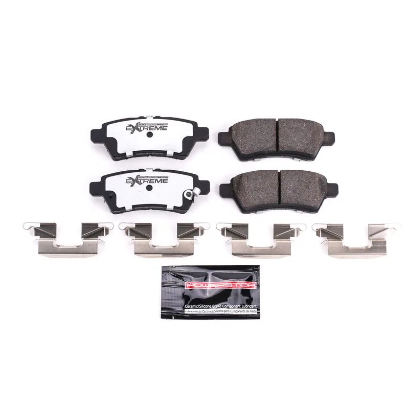 Z36-1101 – POWERSTOP Brake Pad, FMSI Number D1101 Carbon-Fiber Ceramic Brake Pads Set Of 4 With Premium Stainless Ste...